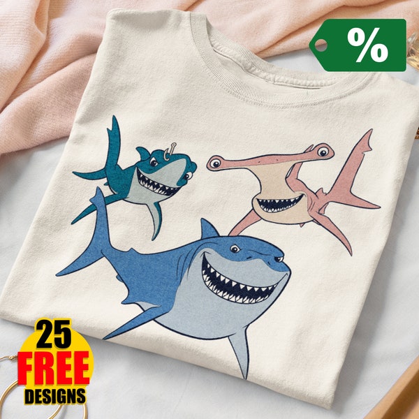 Retro Sharks Svg, Finding nemo SVG PNG Family Vacation Svg, Family Trip Svg, Vacay Mode Svg, Svg, Png Files For Cricut Sublimation, cricut
