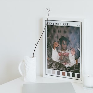 Playboi Carti cartel impresión pared arte música