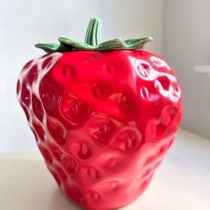 Vintage Large McCoy 263 Strawberry Cookie Jar
