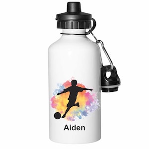 Gourde personnalisée pour footballeur.  Cadeau idéal pour les amateurs de football. Bouteille d&#39;eau cadeau football filles pour football garçons
