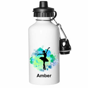 Gift for ballerina water bottle with personalised dance gift for ballet gift dancer