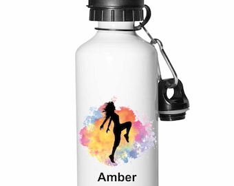 Personalised Dancer Water Bottle: Custom Name