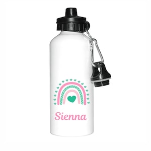 Personalised kids water bottle rainbow water bottle for school back to school bottle Children&#39;s water bottle Party gift party favours