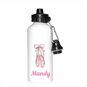 Personalised water bottle for dancer or ballerina.  Great gift for dance or ballet enthusiast. Dance class water bottle