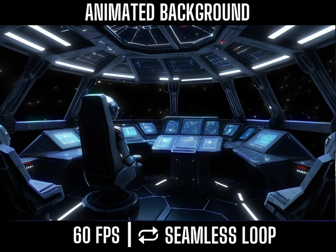 Star Wars Animated Background: Galactic Fleet Command Center Overseeing ...