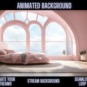 Vtuber Animated Background | Twitch Stream Overlay | Virtual Vtuber Space | Stream Design Elements | Vtuber Tools | Enchanted Vtuber Bedroom