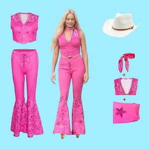 Disfraz de Barbie de película para mujer y niña, ropa de Cosplay a