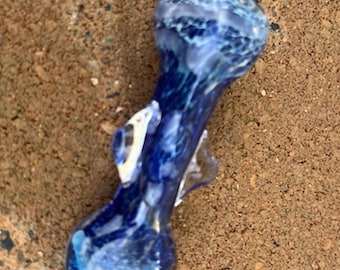 Pipa in vetro Chillum Pipa in vetro Chillum soffiata a mano, con effetto fumo che cambia colore, design WSS5.