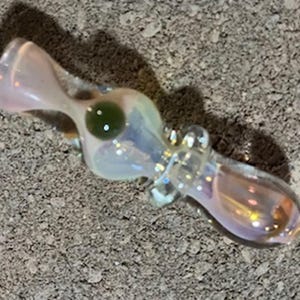 Chillum Glaspfeife Mundgeblasen, farbwechselnder Rauch Chillum Glaspfeifen Motiv WSS18