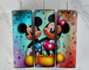 Diseño de vaso de Mickey Mouse, diseño de vaso delgado de 20 oz, imagen de sublimación, envoltura de vaso, taza de Mickey Mouse, sublimación de Mickey Mouse