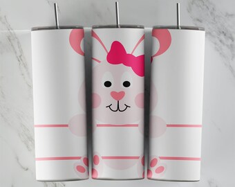Rabbit tumbler design, 20 oz skinny tumbler design, sublimation image, tumbler wrap, Rabbit cup, Rabbit sublimation, tumbler design, 20oz