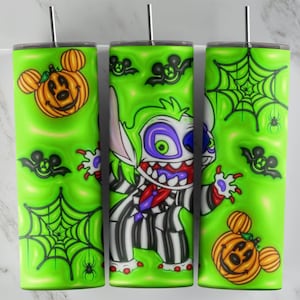 3D Inflated Stitch tumbler design, 20 oz skinny tumbler design, sublimation image, tumbler wrap, Stitch cup, Stitch sublimation, tumbler