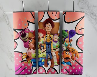 Toy Story tumbler design, 20 oz skinny tumbler design, sublimation image, tumbler wrap, Toy Story cup, Toy Story sublimation, tumbler design