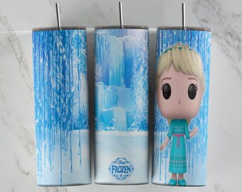 Projekt kubka Frozen, 20-uncjowy, chudy kubek, obraz sublimacji, opakowanie kubka, kubek Frozen, sublimacja Frozen, projekt kubka, 20oz