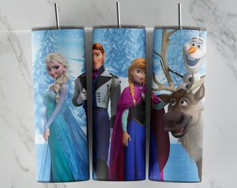 Projekt kubka Frozen, 20-uncjowy, chudy kubek, obraz sublimacji, opakowanie kubka, kubek Frozen, sublimacja Frozen, projekt kubka, 20oz