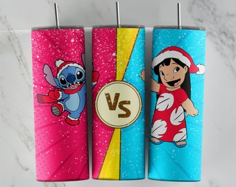 Lilo Stitch tumbler design, 20 oz skinny tumbler design, sublimation image, tumbler wrap, Lilo Stitch cup, Lilo Stitch sublimation, tumbler