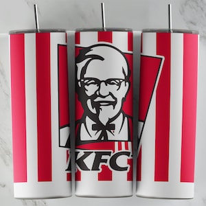 KFC tumbler design, 20 oz skinny tumbler design, sublimation image, tumbler wrap, KFC cup, KFC sublimation, tumbler design, 20oz