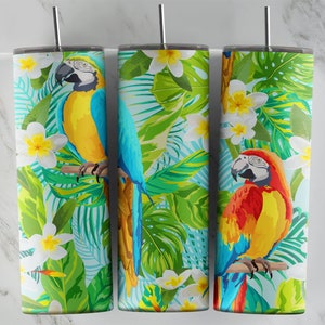 Parrot tumbler design, 20 oz skinny tumbler design, sublimation image, tumbler wrap, Parrot cup, Parrot sublimation, tumbler design, 20oz