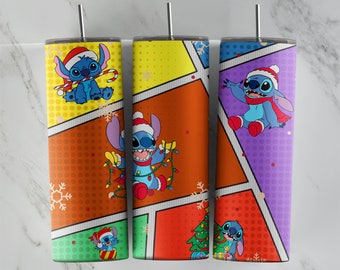 Diseño de vaso de Lilo Stitch, diseño de vaso delgado de 20 oz, imagen de sublimación, envoltura de vaso, taza de Lilo Stitch, sublimación de Lilo Stitch, vaso