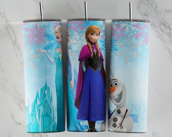 Frozen tumbler design, 20 oz skinny tumbler design, sublimation image, tumbler wrap, Frozen cup, Frozen sublimation, tumbler design, 20oz