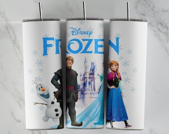 Frozen tumbler design, 20 oz skinny tumbler design, sublimation image, tumbler wrap, Frozen cup, Frozen sublimation, tumbler design, 20oz