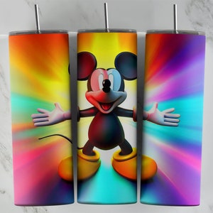 Mickey Mouse tumbler design, 20 oz skinny tumbler design, sublimation image, tumbler wrap, Mickey Mouse cup, Mickey Mouse sublimation