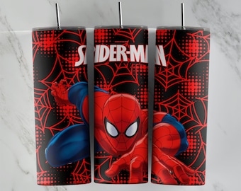 Spiderman tumbler design, 20 oz skinny tumbler design, sublimation image, tumbler wrap, Spiderman cup, Spiderman sublimation, tumbler design