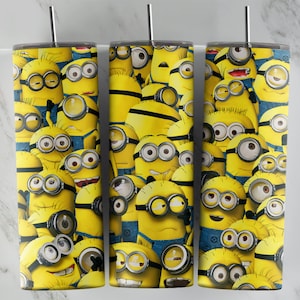 Diseño de vaso de los Minions, diseño de vaso delgado de 20 oz, imagen de sublimación, envoltura de vaso, taza de los Minions, sublimación de los Minions, diseño de vaso, 20 oz