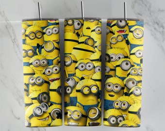 Minions Becherdesign, 20 Unzen Skinny Tumble Design, Sublimations Bild, Tumbler Wrap, Minions Tasse, Minions Sublimation, Tumbler Design, 20 Unze