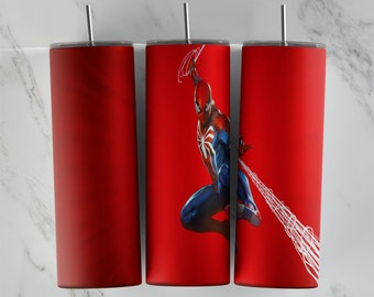 Spiderman tumbler design, 20 oz skinny tumbler design, sublimation image, tumbler wrap, Spiderman cup, Spiderman sublimation, tumbler design