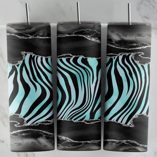 Zebra Marble tumbler design, 20 oz skinny tumbler design, sublimation image, tumbler wrap, Zebra Marble cup, Zebra Marble sublimation