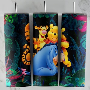 Winnie The Pooh tumbler design, 20 oz skinny tumbler design, sublimation image, tumbler wrap, Winnie The Pooh cup, Winnie The Pooh