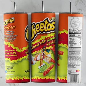 Cheetos tumbler design, 20 oz skinny tumbler design, sublimation image, tumbler wrap, Cheetos cup, Cheetos sublimation, tumbler design, 20oz