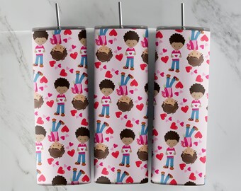 Valentine's Day tumbler design, 20 oz skinny tumbler design, sublimation image, tumbler wrap, Valentine's Day  cup, Valentine's sublimation