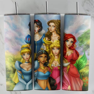 Princess tumbler design, 20 oz skinny tumbler design, sublimation image, tumbler wrap, Princess cup, Princess sublimation, tumbler design