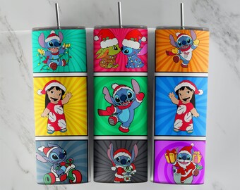 Lilo Stitch tumbler design, 20 oz skinny tumbler design, sublimation image, tumbler wrap, Lilo Stitch cup, Lilo Stitch sublimation, tumbler