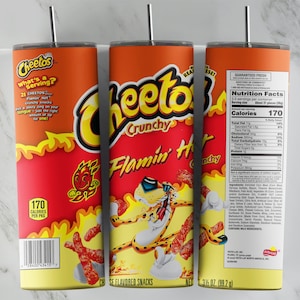 Cheetos tumbler design, 20 oz skinny tumbler design, sublimation image, tumbler wrap, Cheetos cup, Cheetos sublimation, tumbler design, 20oz
