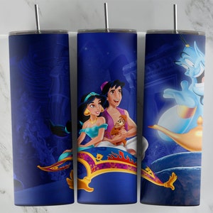 Aladdin tumbler design, 20 oz skinny tumbler design, sublimation image, tumbler wrap, Aladdin cup, Aladdin sublimation, tumbler design, 20oz