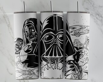 Star Wars tumbler design, 20 oz skinny tumbler design, sublimation image, tumbler wrap, Star Wars cup, Star Wars sublimation, tumbler design