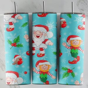 Diseño de vaso navideño, diseño de vaso delgado de 20 oz, imagen de sublimación, envoltura de vaso, taza navideña, sublimación navideña, diseño de vaso