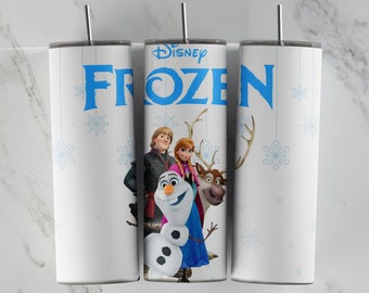 Frozen tumbler design, 20 oz skinny tumbler design, sublimation image, tumbler wrap, Frozen cup, Frozen sublimation, tumbler design, 20oz