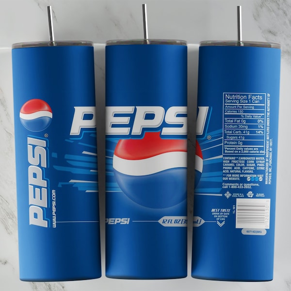 Pepsi tumbler design, 20 oz skinny tumbler design, sublimation image, tumbler wrap, Pepsi cup, Pepsi sublimation, tumbler design, 20oz