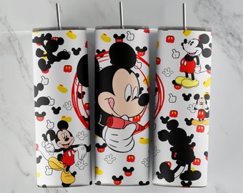 Mickey Mouse tumbler design, 20 oz skinny tumbler design, sublimation image, tumbler wrap, Mickey Mouse cup, Mickey Mouse sublimation