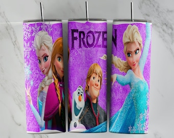 Frozen tumbler design, 20 oz skinny tumbler design, sublimation image, tumbler wrap, Frozen cup, Frozen sublimation, tumbler design, 20oz