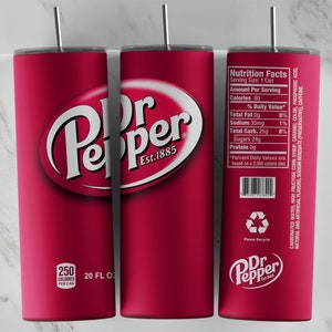 Dr Pepper Becherdesign, 20 Unzen Skinny Tumbler Design, Sublimationsbild, Becherverpackung, Dr Pepper Tasse, Dr Pepper Sublimation, Becherdesign
