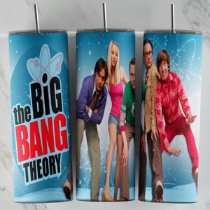 Big Bang Theory tumbler design, 20 oz skinny tumbler design, sublimation image, tumbler wrap, Big Bang Theory cup, Bang Theory sublimation
