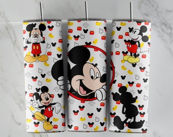 Mickey Mouse tumbler design, 20 oz skinny tumbler design, sublimation image, tumbler wrap, Mickey Mouse cup, Mickey Mouse sublimation
