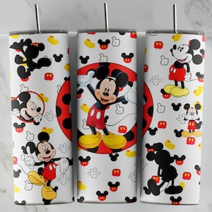 Mickey Mouse tumbler design, 20 oz skinny tumbler design, sublimation image, tumbler wrap, Mickey Mouse cup, Mickey Mouse sublimation