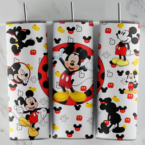 Mickey Mouse tumbler design, 20 oz skinny tumbler design, sublimation image, tumbler wrap, Mickey Mouse cup, Mickey Mouse sublimation