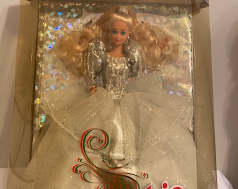 Collectible 1994 Happy Holidays Barbie - NRFB With RARE Box Back